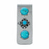 Native American Turquoise Sterling Silver Navajo Money Clip SX10576
