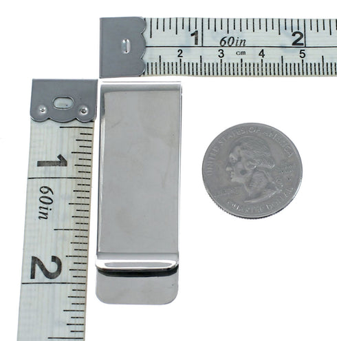 Genuine Navajo Turquoise Sterling Silver Money Clip SX10574