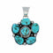 Navajo Turquoise And Sterling Silver American Indian Pendant SX10583