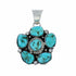 Navajo Turquoise And Sterling Silver American Indian Pendant SX10583