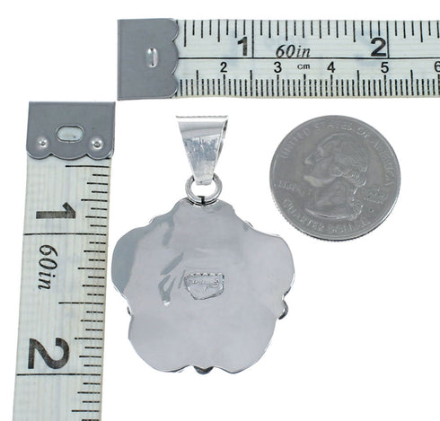 Navajo Turquoise And Sterling Silver American Indian Pendant SX10583