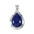 Sterling Silver Lapis American Indian Tear Drop Jewelry Pendant SX10584