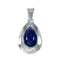Sterling Silver Lapis American Indian Tear Drop Jewelry Pendant SX10585
