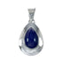 Sterling Silver Lapis American Indian Tear Drop Jewelry Pendant SX10585