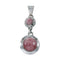 Navajo Native American Rhodochrosite Silver Pendant SX10586