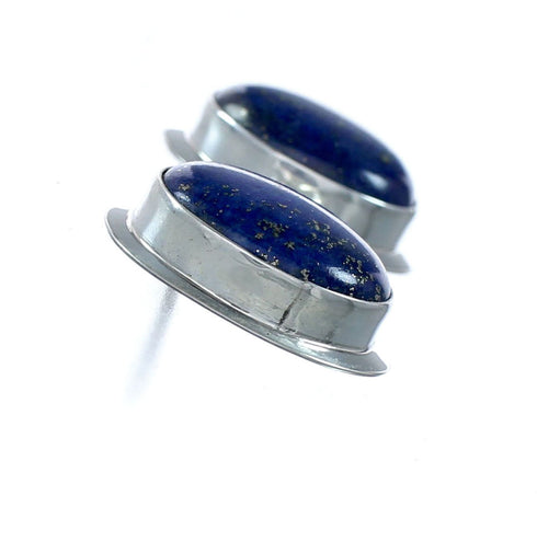 Sterling Silver Lapis Navajo Indian Post Earrings SX10587