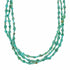 Sterling Silver Turquoise Navajo Indian 3-Strand Bead Necklace SX10559