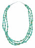 Sterling Silver Turquoise Navajo Indian 3-Strand Bead Necklace SX10559