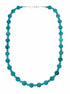 Unique Navajo Indian Sterling Silver Turquoise Bead Necklace SX10561