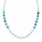 Turquoise Mother of Pearl Sterling Silver Native American Bead Necklace SX10566