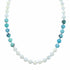 Turquoise Mother of Pearl Sterling Silver Native American Bead Necklace SX10566