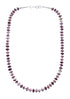 Navajo Purple Oyster Shell Sterling Silver Bead Necklace SX10568