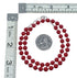 Native American Coral And Sterling Silver Bead Necklace SX10564