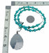 Unique Navajo Turquoise Sterling Silver Necklace Pendant Set SX10571