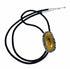 Navajo Native American Sterling Silver Amber Bolo Tie SX10590