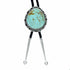Genuine Navajo Native American Sterling Silver Turquoise Bolo Tie SX10593