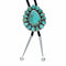American Indian Navajo Sterling Silver Turquoise Bolo Tie SX10594