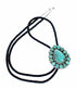 American Indian Navajo Sterling Silver Turquoise Bolo Tie SX10594
