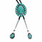 Navajo Sterling Silver American Indian Turquoise Bolo Tie SX10596
