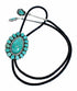 Navajo Sterling Silver American Indian Turquoise Bolo Tie SX10596