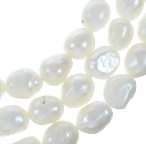 Sterling Silver Freshwater Pearl 3-Strand Extra Long Bead Necklace SX10610