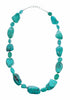 Navajo Sterling Silver Turquoise Bead Necklace SX10600