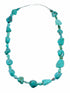 Unique Navajo Sterling Silver Turquoise Bead Necklace SX10601