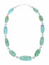 Navajo Genuine Turquoise Sterling Silver Bead Necklace SX10598