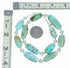 Navajo Genuine Turquoise Sterling Silver Bead Necklace SX10598