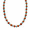Turquoise Coral Sterling Silver Native American Bead Necklace SX10605