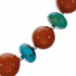 Turquoise Coral Sterling Silver Native American Bead Necklace SX10606