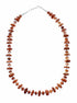 Sterling Silver Native American Red Oyster Shell Bead Necklace SX10608