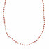 Native American Coral Hand Strung Liquid Silver Necklace SX10621