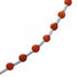 Native American Coral Hand Strung Liquid Silver Necklace SX10621