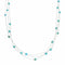 3-strand Liquid Sterling Silver Navajo Turquoise Bead Necklace SX10618