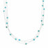3-strand Liquid Sterling Silver Navajo Turquoise Bead Necklace SX10618