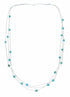 3-strand Liquid Sterling Silver Navajo Turquoise Bead Necklace SX10618
