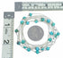 3-strand Liquid Sterling Silver Navajo Turquoise Bead Necklace SX10618