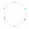 Liquid Silver And Turquoise Bead Anklet SX10619