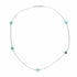 Liquid Silver And Turquoise Bead Anklet SX10619