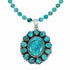 Navajo Turquoise Sterling Silver Necklace Pendant Set SX10611