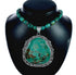 Genuine Navajo Turquoise Sterling Silver Necklace Pendant Set SX10612