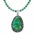 Genuine Navajo Turquoise Sterling Silver Necklace Pendant Set SX10613