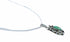 16" Italian Box Chain Necklace With Sterling Silver And Navajo Turquoise Pendant SX10629