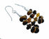 Tiger Eye Sterling Silver Native American Hook Dangle Earrings SX10626