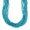 Sterling Silver Turquoise Navajo 10-Strand Bead Necklace SX10631