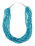 Sterling Silver Turquoise Navajo 10-Strand Bead Necklace SX10631