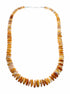 Sterling Silver Native American Oyster Shell Bead Necklace SX10635