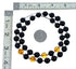 Silver Onyx And Amber Navajo Bead Necklace SX10637