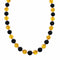 Silver Onyx And Amber Navajo Bead Necklace SX10638
